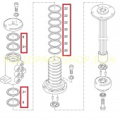 Rotary transmission sealing set